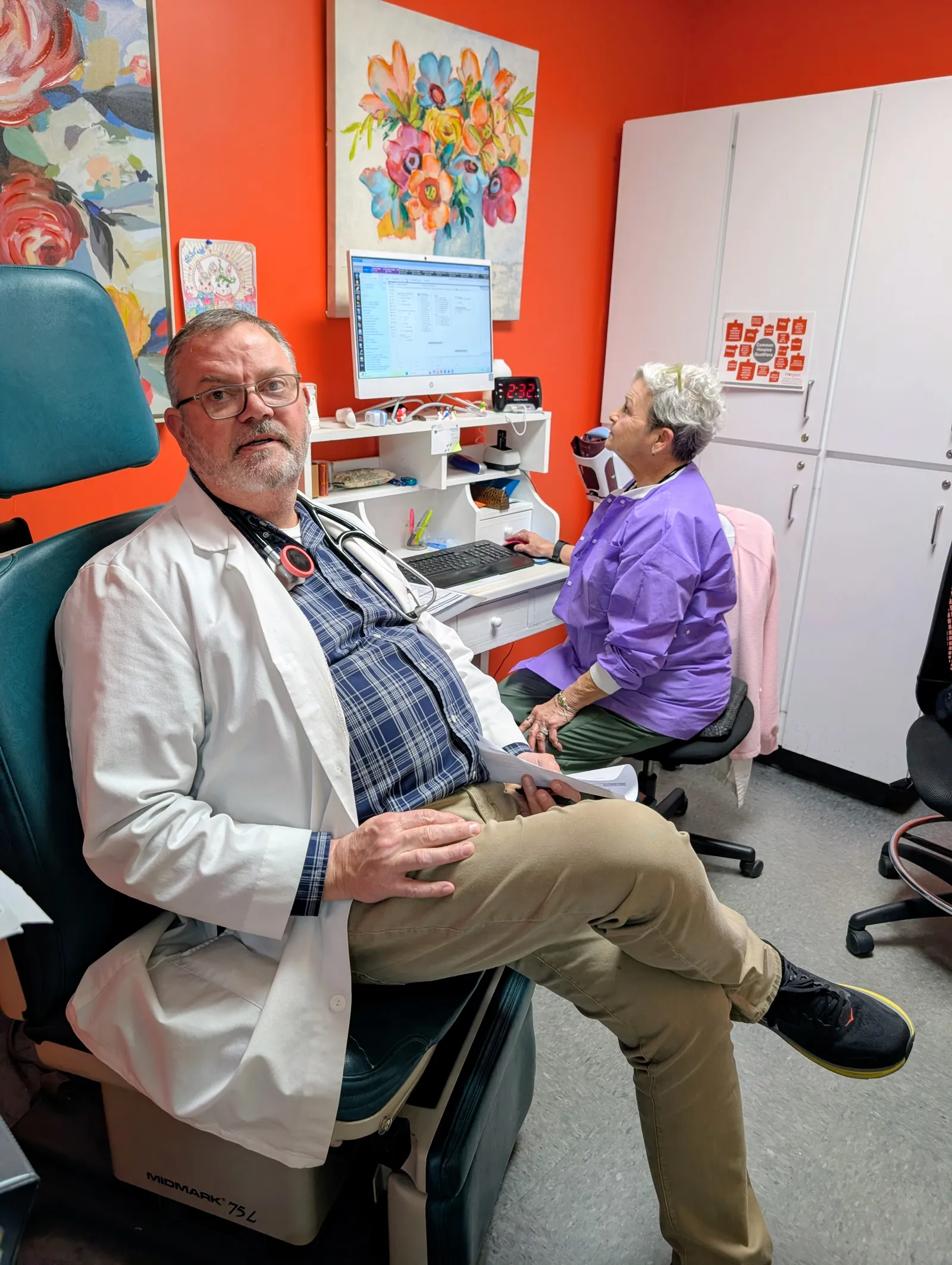 Doctor and patient consultation